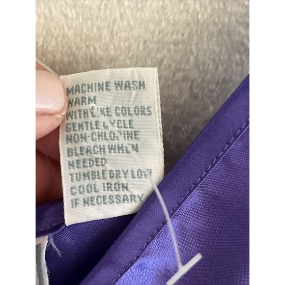 Intimate Moments Satin Nightgown Size 26 Purple Chemise Silky USA Vintage NOS - Picture 5 of 11